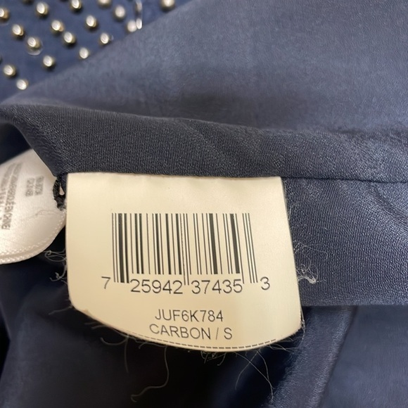 Limited Edition 2010 BCBGMaxAzria Runway Studded Navy Belted Sheath Asymmetrical - Picture 10 of 15